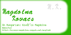 magdolna kovacs business card